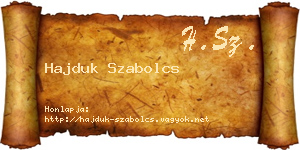Hajduk Szabolcs névjegykártya